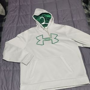 UNDER ARMOUR Grey and Green Sweatshirt Mens Large